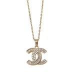 Fashionable titanium steel crystal necklace