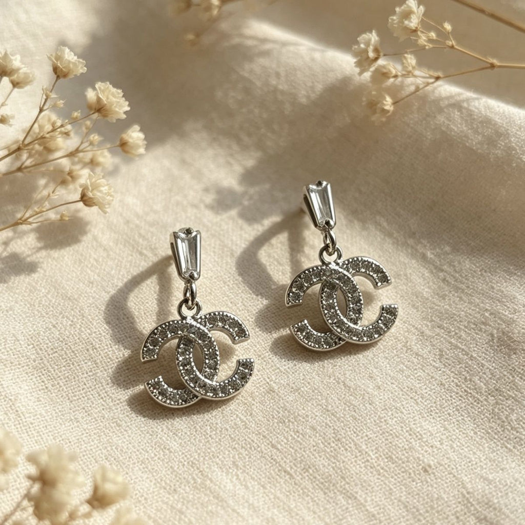 Women's classic gold earrings