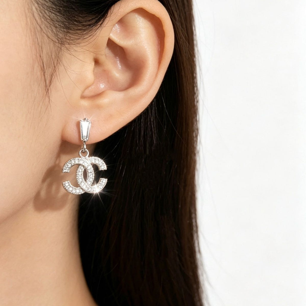 Women's classic gold earrings