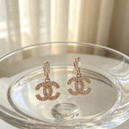 Women's classic gold earrings