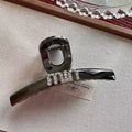 Gunmetal Black Acrylic Shark Claw Clip