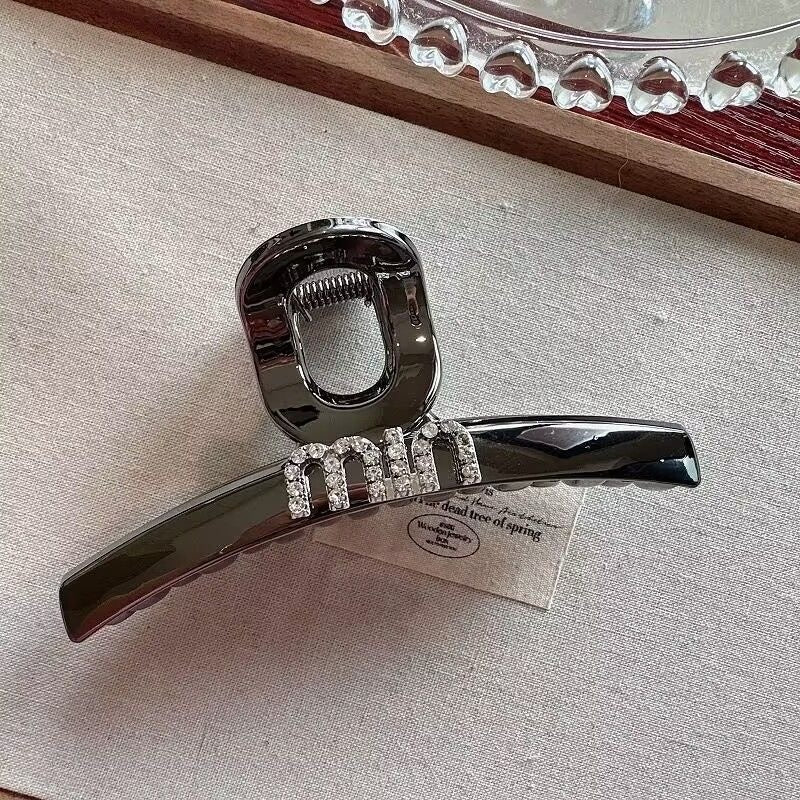 Gunmetal Black Acrylic Shark Claw Clip