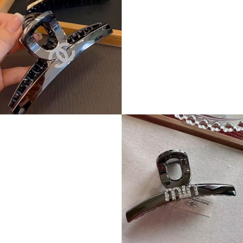 Gunmetal Black Acrylic Shark Claw Clip