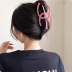 Fashion Acrylic Hair Clip 10cm – Black & White | Trendy Hair Accessories for Women