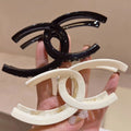Fashion Acrylic Hair Clip 10cm – Black & White | Trendy Hair Accessories for Women