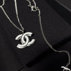 Fashionable Women's Titanium Steel Silver-Plated Necklace